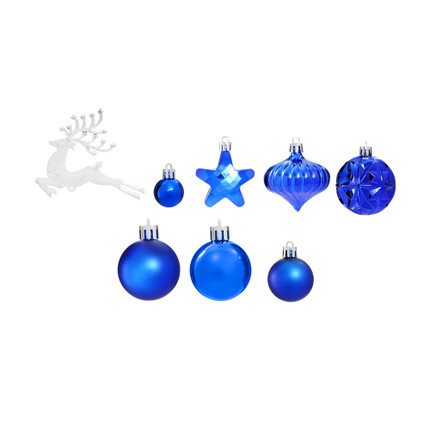 Christmas balls, Snow Fantasy, 30 pcs, assorted