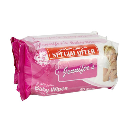 Jennifers Baby Wipes 80s Pack of 3