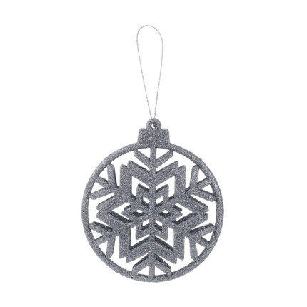 Christmas tree decoration "Shine", Snow fantasy, 10.5 cm, in assortment