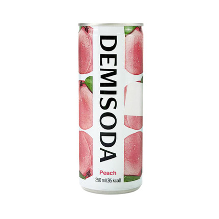 Carbonated drink, Demisoda, peach, 250 ml