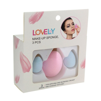 Make-up sponge, 3 pcs, Lovely