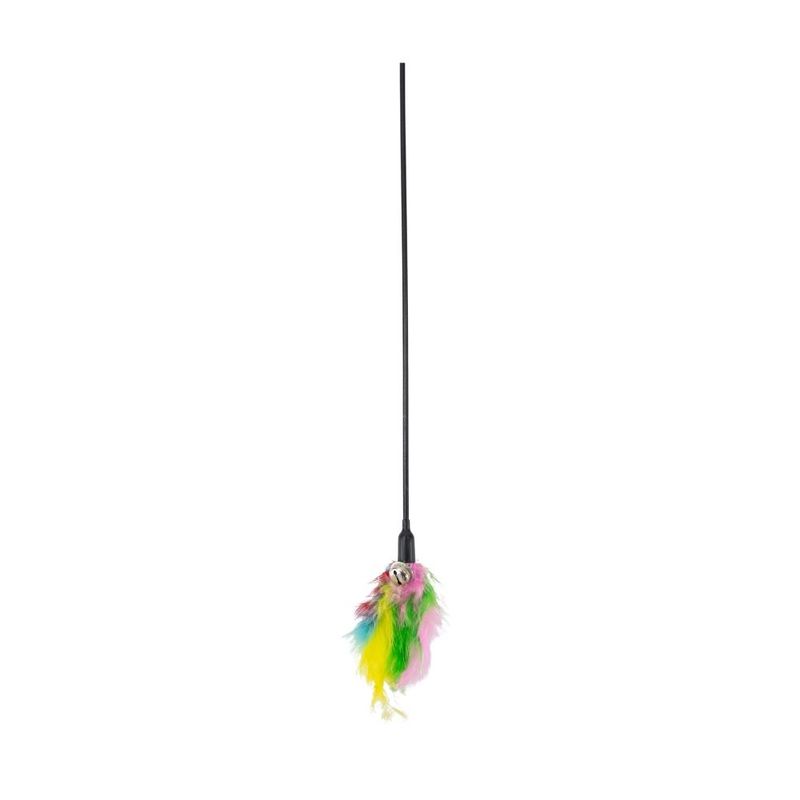 PET TOY CAT STICK WITH FEATHERS