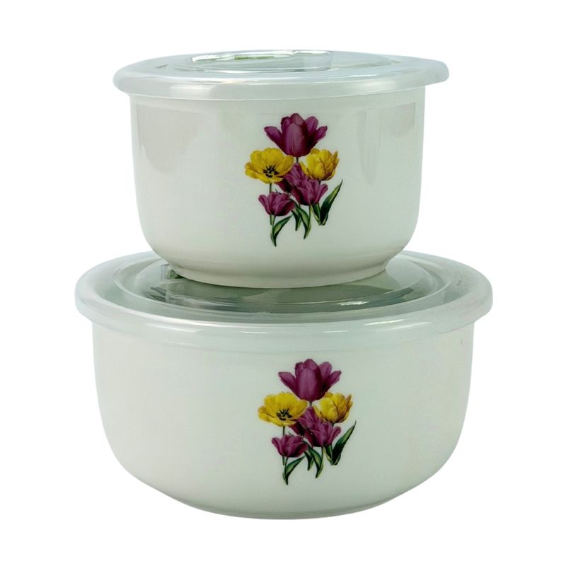 Set of salad bowls with lids, 2 pcs