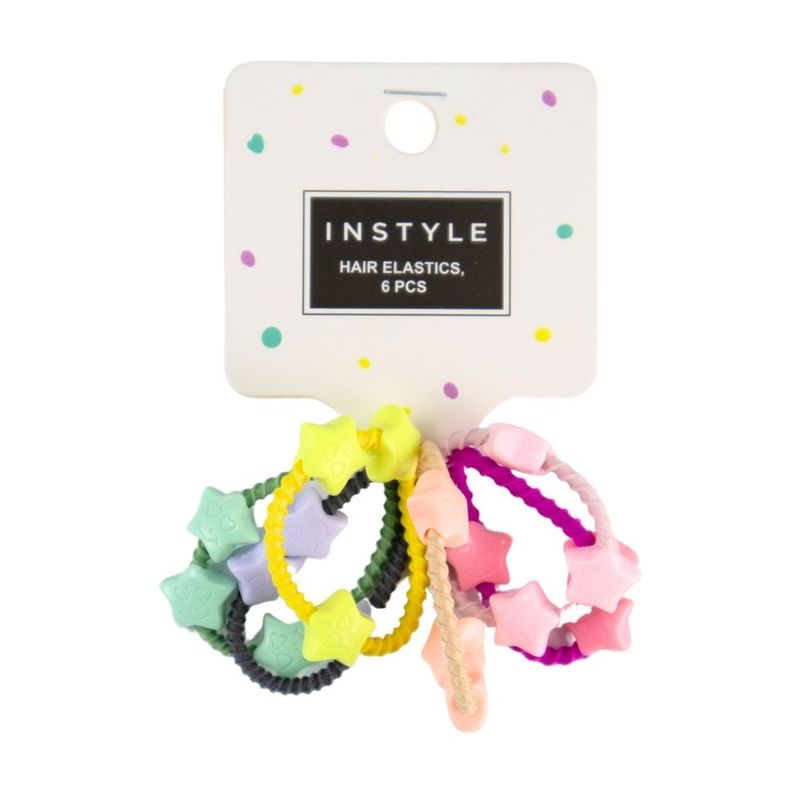 HAIR ELASTICS  6PCS  INSTYLE