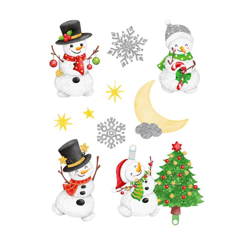 Christmas interior stickers, Snow Fantasy, assorted