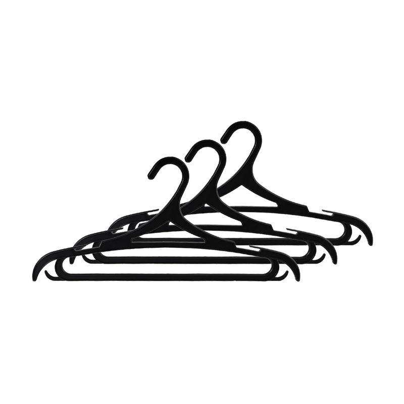 Universal сlothes hanger 3 pcs-Black