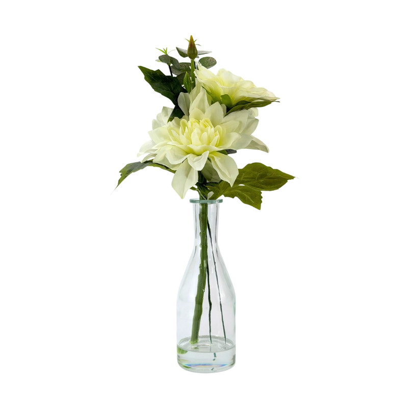 Artificial flower in a vase, in assortmen