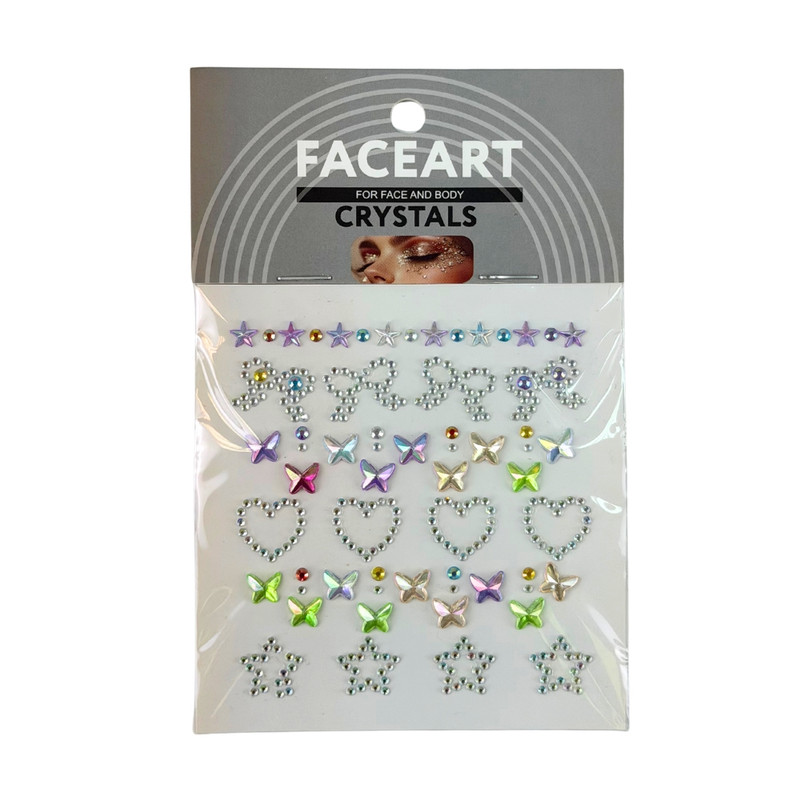 Crystal set for face and body, assorted
