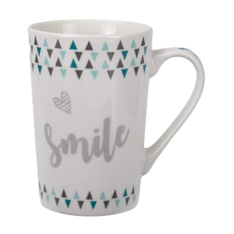 Ceramic mug, 440 ml, o\'Kitchen-Grey-Circles