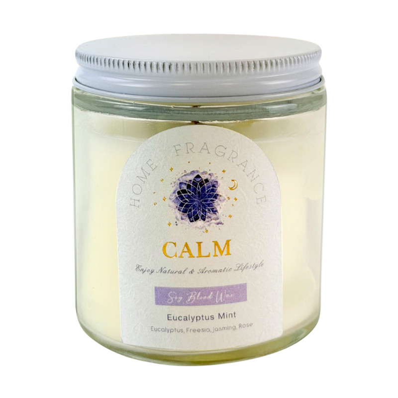 Scented candle in glass with lid, assorted