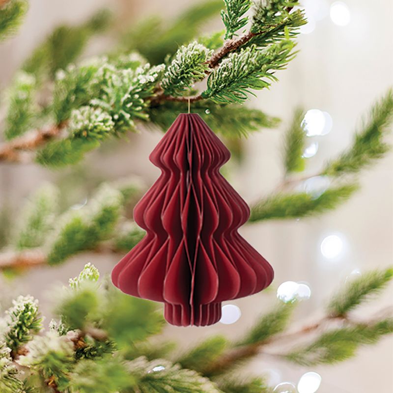 Paper Christmas tree decoration, Snow Fantasy, assorted