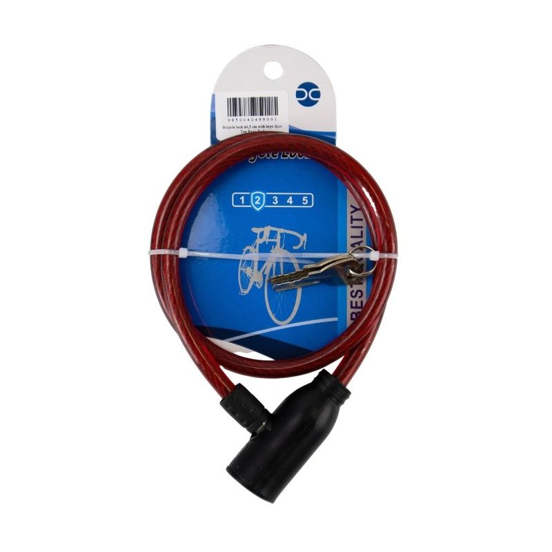 Bicycle lock with keys, Top Race, 64,5 cm