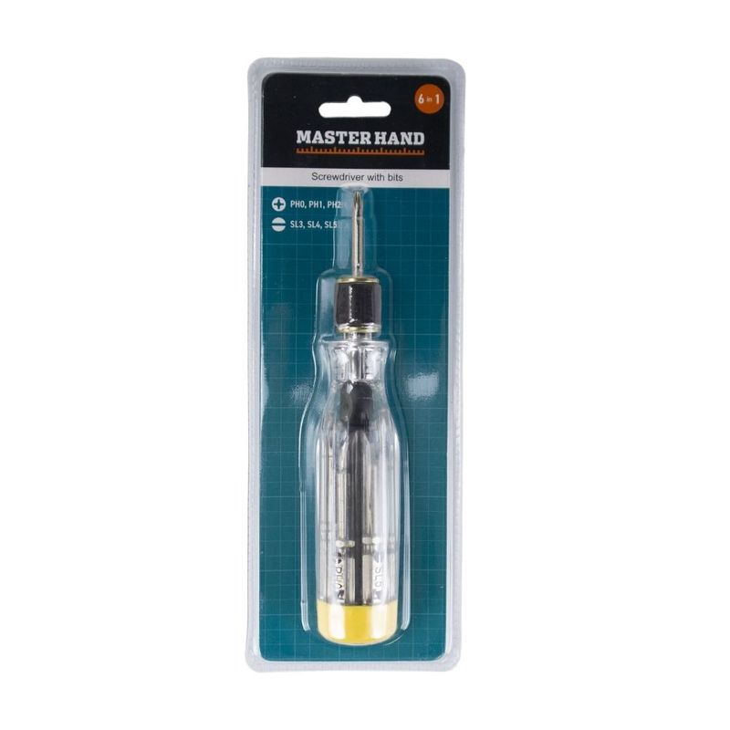 Screwdriver with bits 6 in 1, Master Hand
