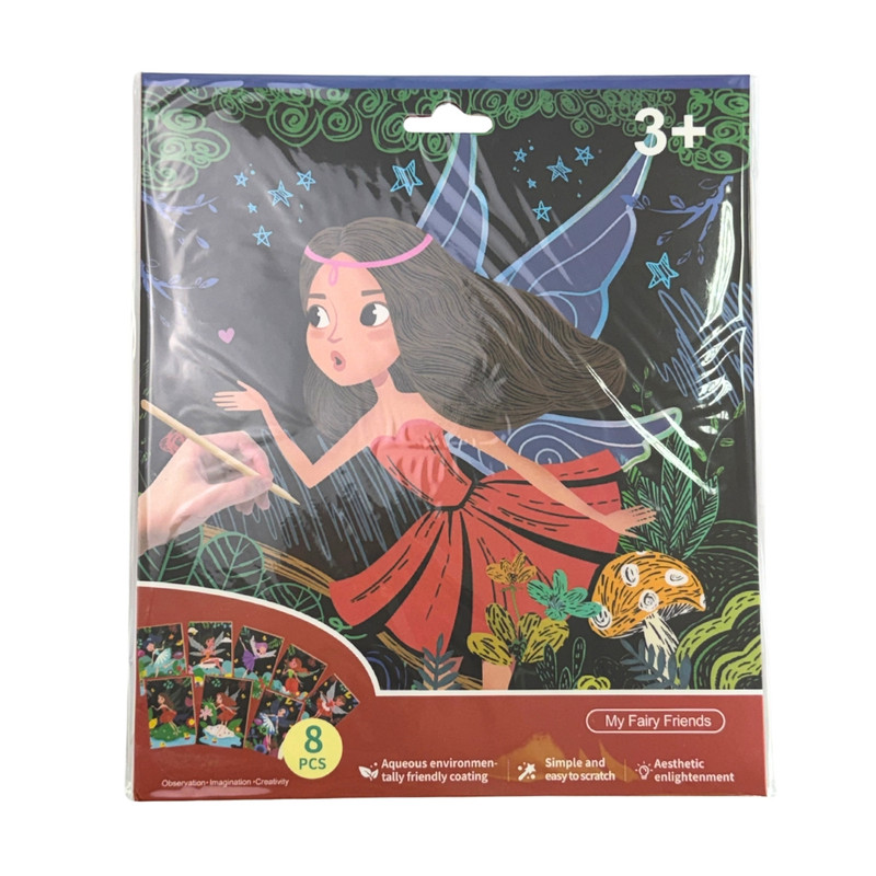 Scratch set, 8 sheets, assorted