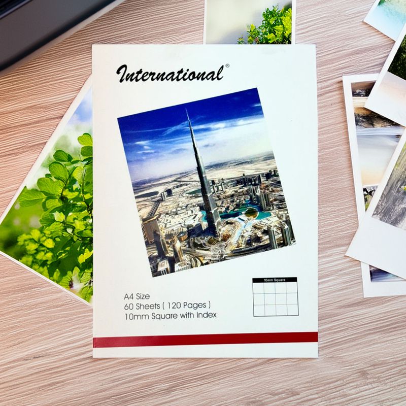 A4 notebook, FIS, squared 10 mm, 60 sheets
