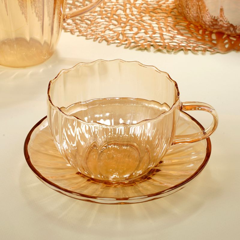 Glass cup and saucer set, O\'Kitchen