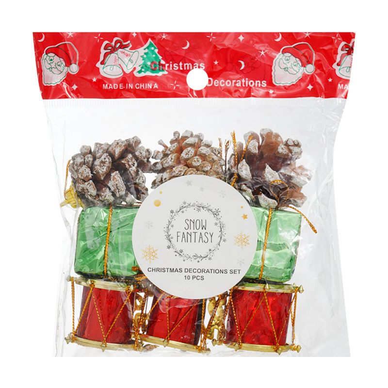 Christmas ornaments set, Snow Fantasy, 10 pcs, assorted