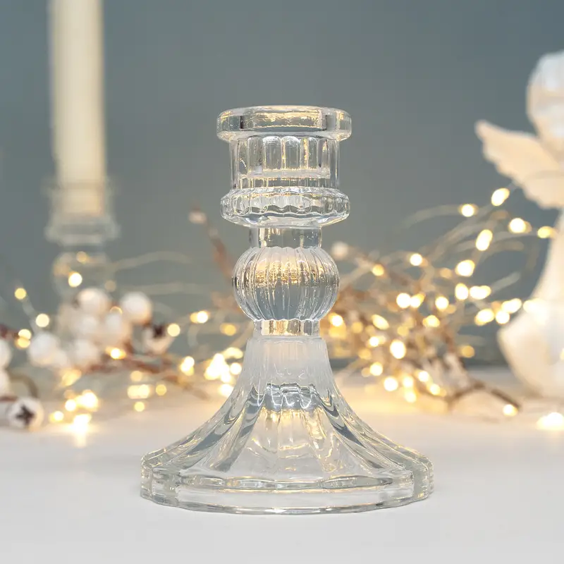 Glass candle holder, assorted