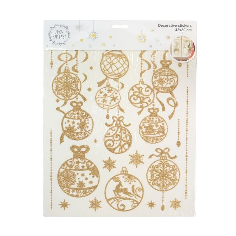 New Year\'s window sticker \"Frosty patterns\", Snow fantasy, 42x30 cm, assorted