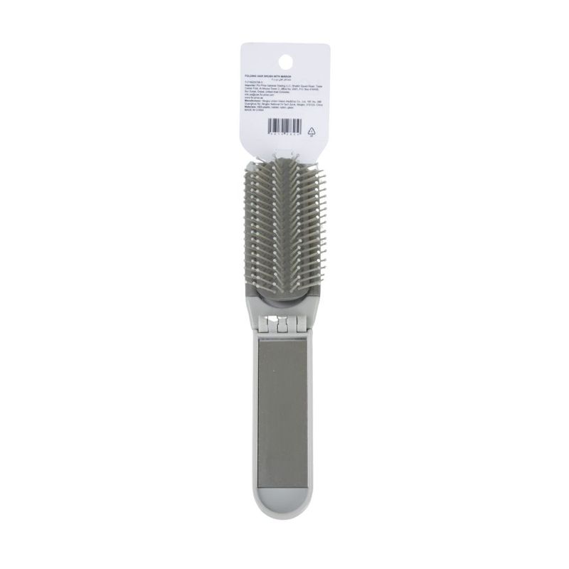 FOLDING HAIR BRUSH WITH MIRROR  Lovely