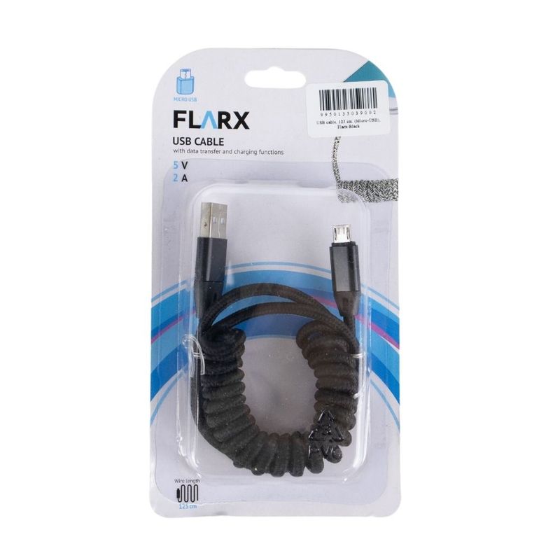 USB cable, 125 cm. (Micro-USB), Flarx