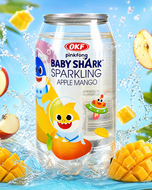 Babyshark Sparkling Apple Mango 350ml