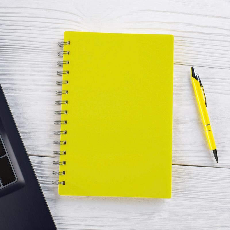 A5 spiral notebook, 96 sheets, presented in assortment