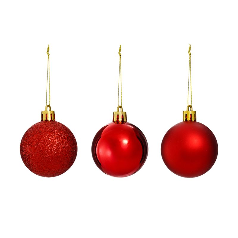 Christmas tree balls, Snow Fantasy, 5 cm, set of 6, assorted