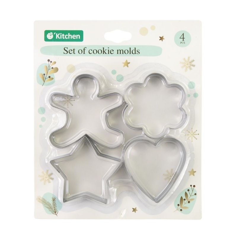 Cookie cutter set “NY Bakery”, Snow Fantasy, 4 pcs, assorted