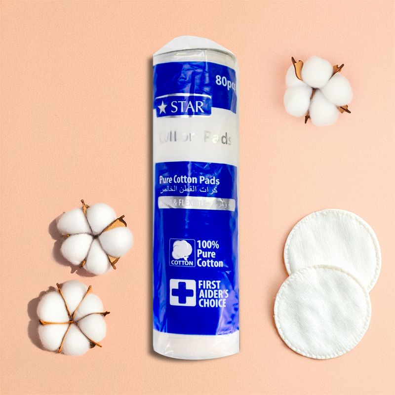 Cotton pads, Star, 80 pcs.