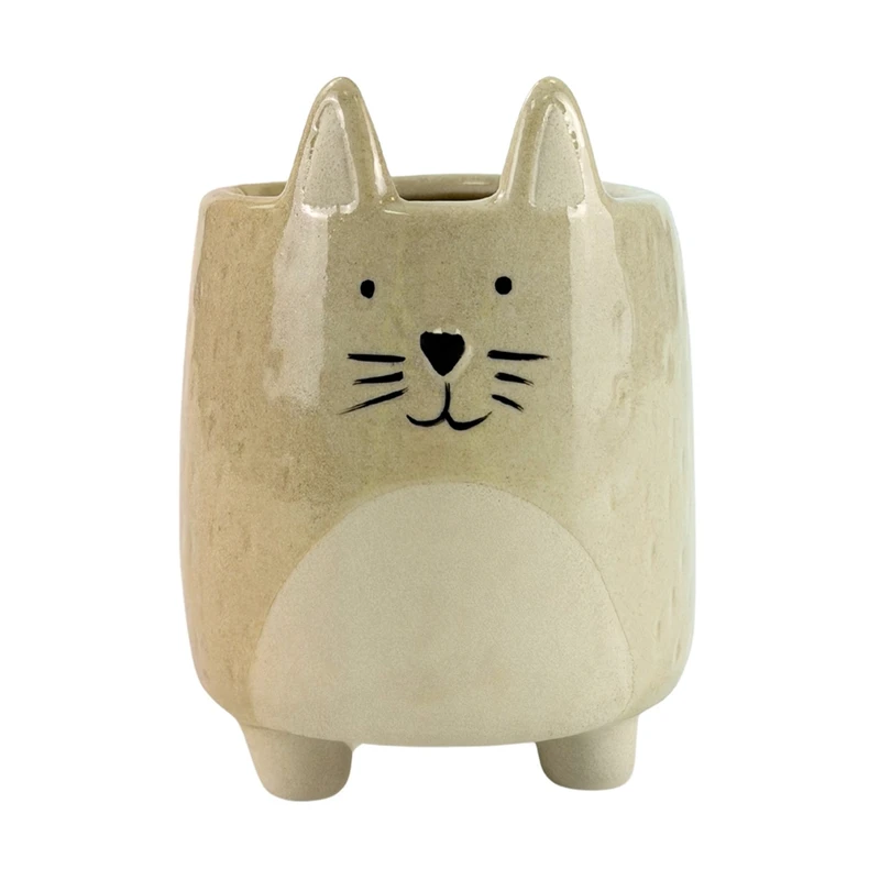 Flower pot Animal faces, assorted