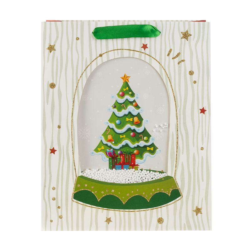 New Year\'s gift bag, Snow fantasy, 26x32x10 cm, assorted
