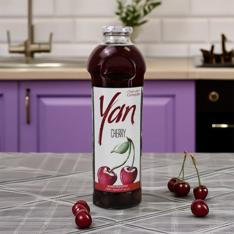 Sour cherry compote, Yan, 0,93 l