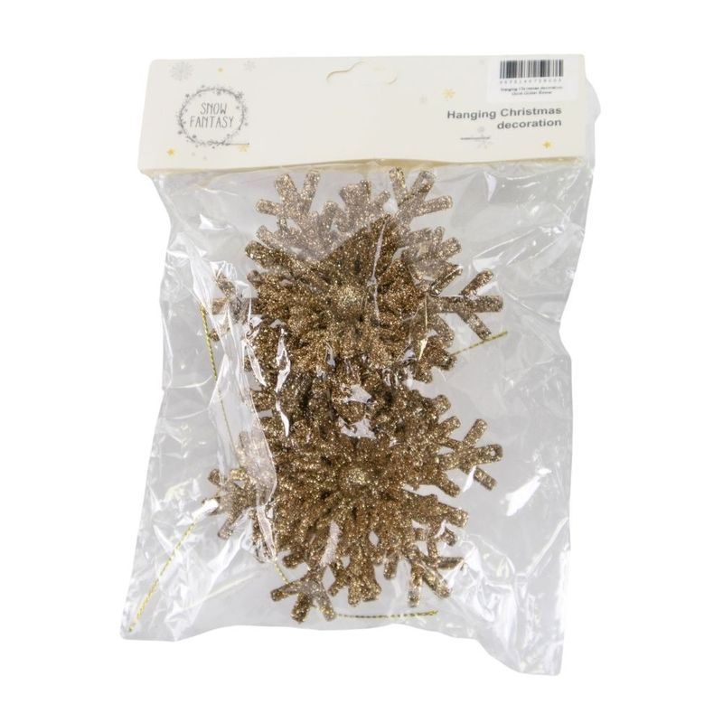 Hanging Christmas decoration gold, assorted