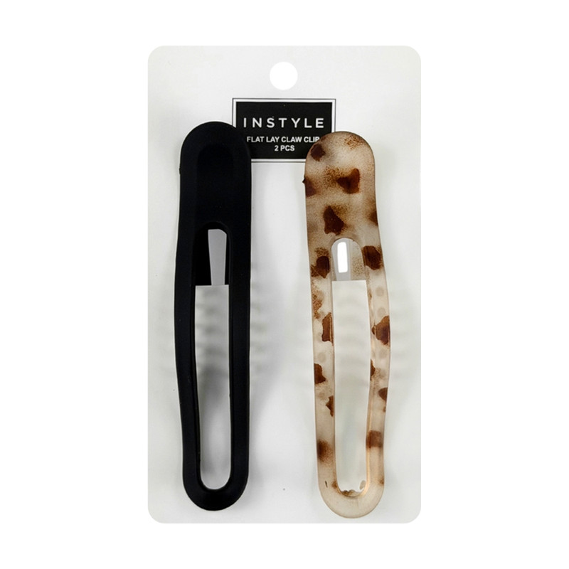 Flat lay claw clip, 2 pcs, assorted