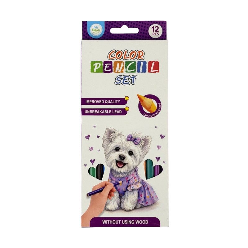 Color pencil set, 12 pcs, assorted