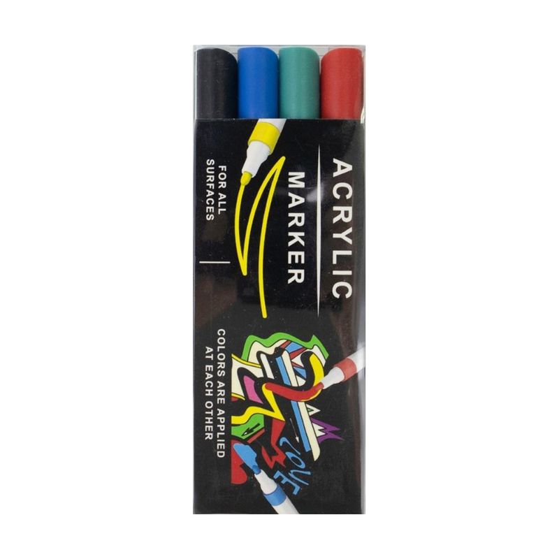 Acrylic marker, 4 pcs