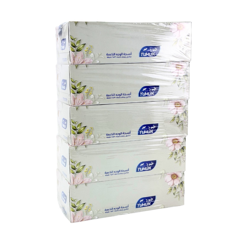 Tumuh Facial Wipes, 130 sheets × 5 packs