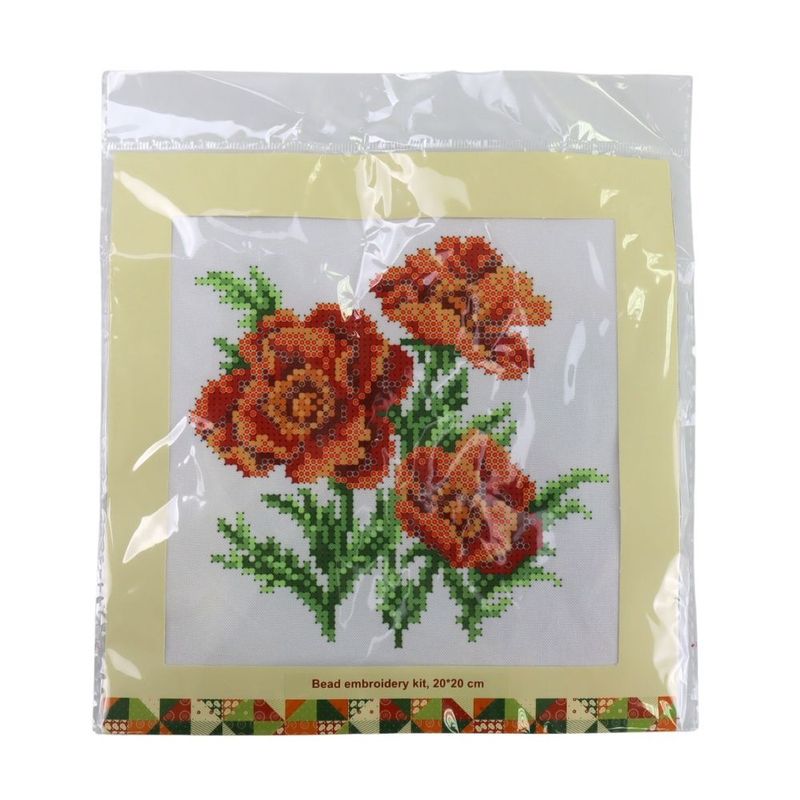 Bead embroidery set, 20×20 cm