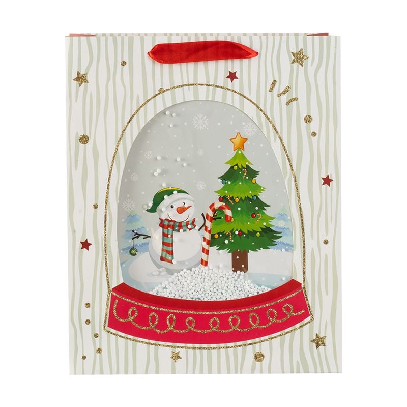 New Year\'s gift bag, Snow fantasy, 26x32x10 cm, assorted