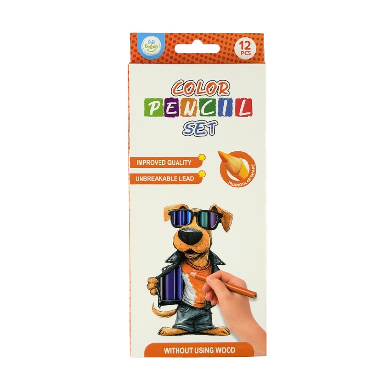 Color pencil set, 12 pcs, assorted