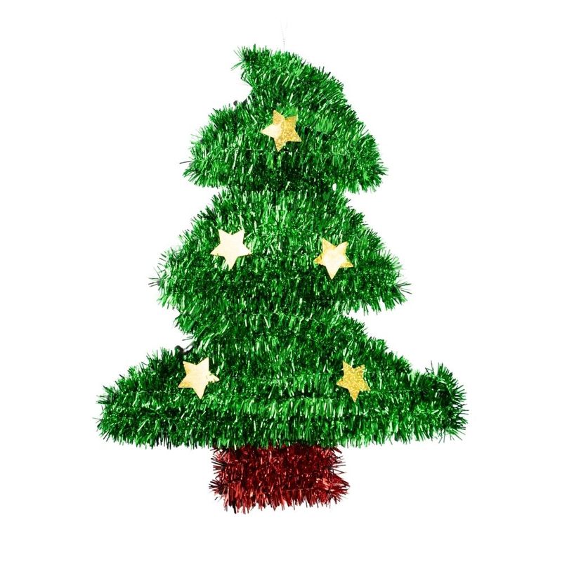 Christmas decoration made of tinsel, assorted