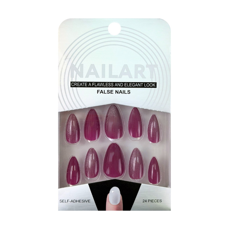 Set of false self-adhesive nails, 24 pcs, assorted