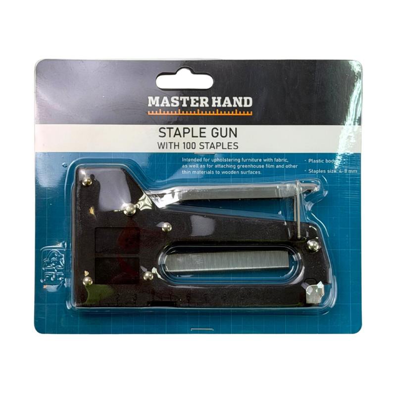 Staple gun with 100 staples