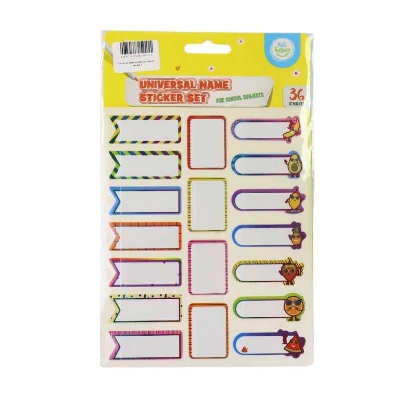Sticker set for marking children’s belongings, assorted