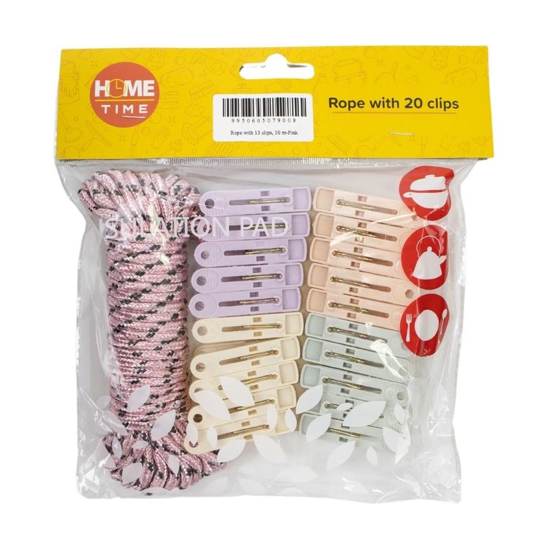Rope with 13 clips, 10 m