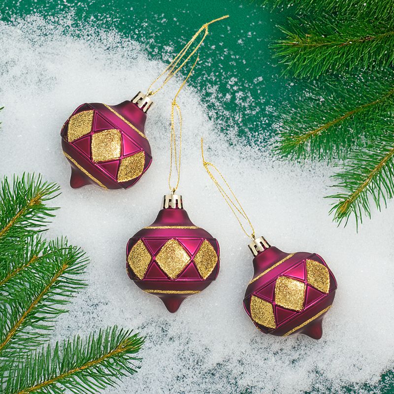 Christmas balls, 6 cm, 3 pcs