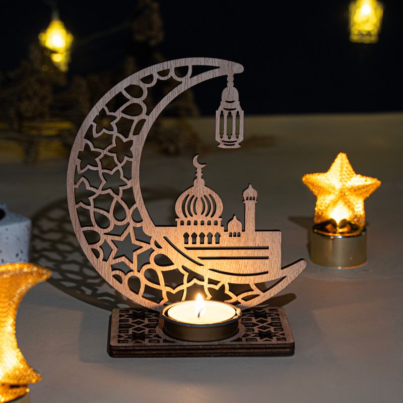 Wooden candle holder \"Ramadan\"