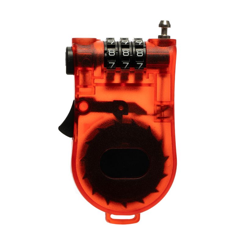 Combination lock with retractable cable 108
