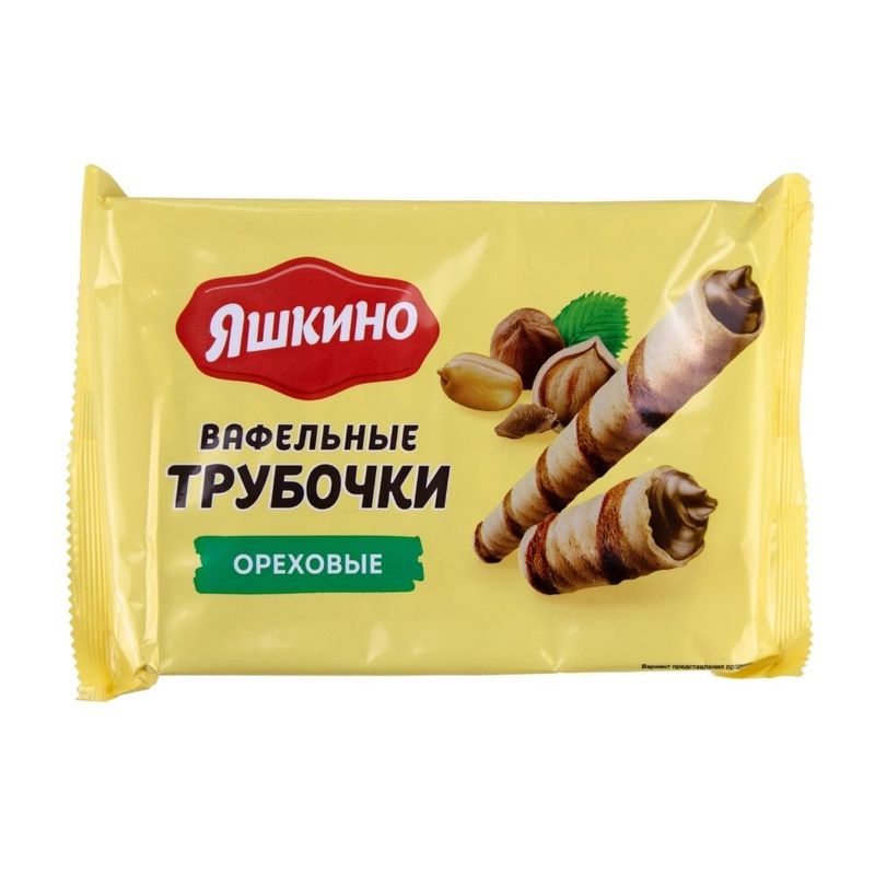 Wafer rolls, Yashkino, with nuts, 190 g